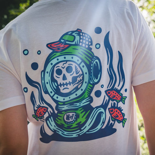 White Scuba Helmet Tee