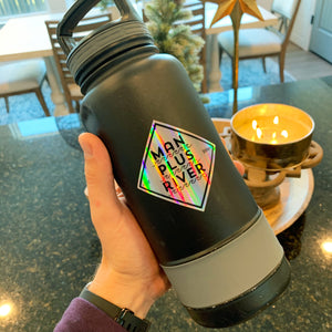 Holographic Diamond M+R Sticker Free, Just Pay Shipping